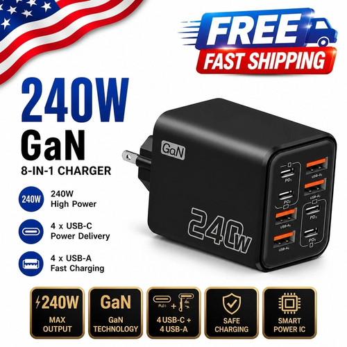 Fast charging 240w gan usb - fast,